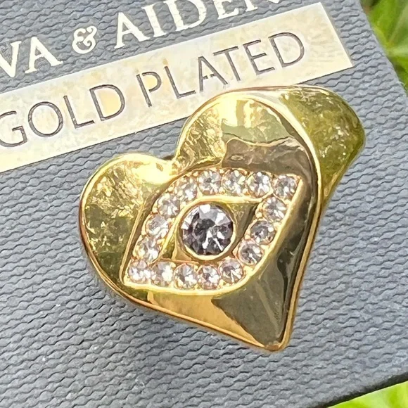 Evil Eye Heart Ring - Picture 2 of 4